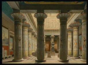 Das Neue Museum in Berlin von Stüler, Potsdam 1853: Tafel 7. Perspektivische Ansicht des Hofes des Ägyptischen Museums