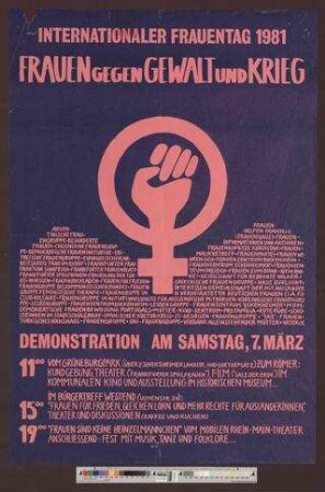 Internationaler Frauentag 1981 : Frauen gegen Gewalt und Krieg