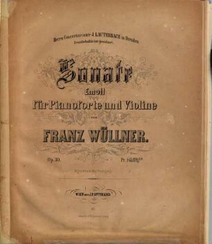 Sonate e-Moll : für Pianoforte u. Violine ; op. 30