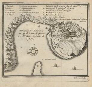 Habitation des hollandois au Cape de onne Esperance. par Mr. Volan Ingenieur du Roy