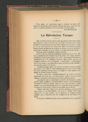 La Révolution Turque.