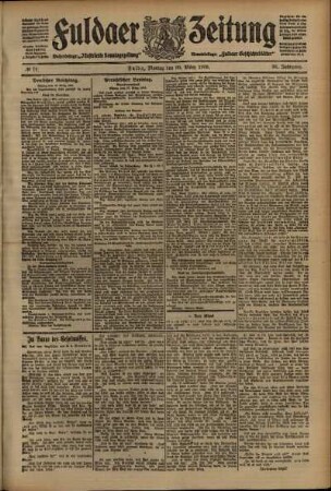 Ausgabe vom Montag, den 29. März 1909.