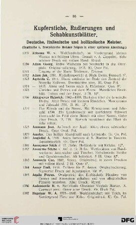 Kupferstiche, Radierungen und Schabkunstblätter (Nr. 1369-2399)