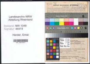 Entnazifizierung Ernst Herder , geb. 05.07.1904 (Autoschlosser)