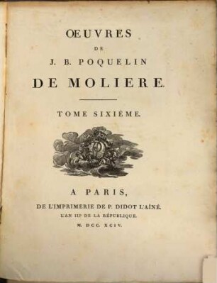 Oeuvres De J. B. Poquelin De Moliere, 6