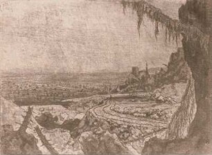 Landschaft mit dem Fichtenzweig