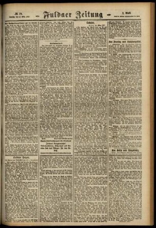 Zweite Ausgabe vom Samstag, den 31. März 1917.