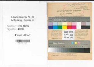 Entnazifizierung Albert Esser , geb. 22.12.1902 (Lokfuehrer)