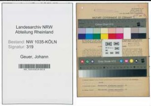 Entnazifizierung Johann Geuer , geb. 28.05.1896 (Bauarbeiter)