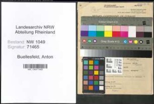 Entnazifizierung Anton Buellesfeld , geb. 04.12.1889 (Verwaltungsbeamter)