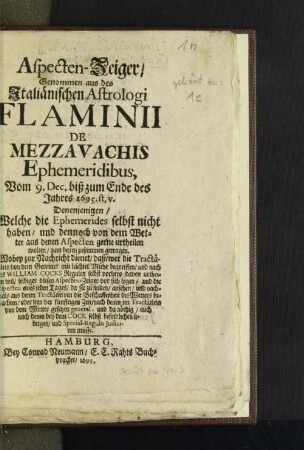 Aspecten-Zeiger/ ...
