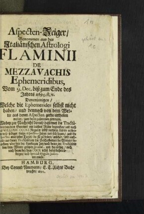 Aspecten-Zeiger/ ...