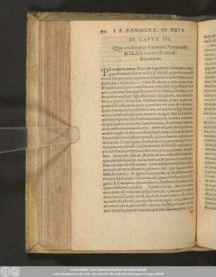 In Caput III. Quo confutatur sententia Parmenidis & Melissi unum esse ens asserentium.