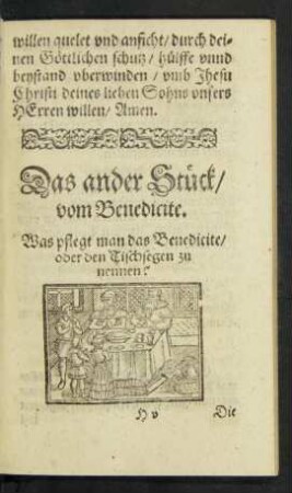 Das ander Stück/ vom Benedicite.