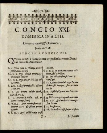 Concio XXI. Dominica In Albis.