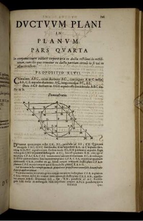 Pars quarta. In comparationem adducit corpora orta ex ductu rectilinei in rectilineum, cum illis quae oriuntur ex ductu partium circuli in se vel in alias circulares.