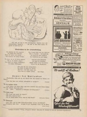 "Ach was, ich sage in dem Heiratsgesuch: Aelterer Herr mit sympathischem Aeußeren"