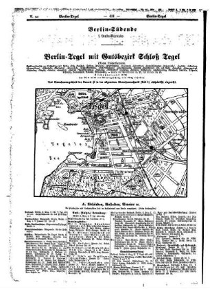 Berlin=Tegel mit Gutsbezirk Schloß Tegel