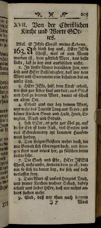 XVII. Von der Christlichen Kirche und Worte Gottes.