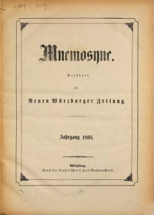 Mnemosyne. 1895