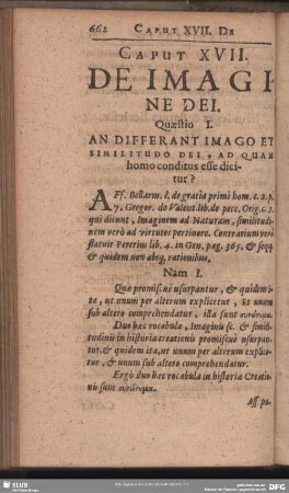Caput XVII. De Imagine Dei