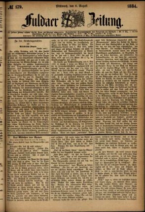Ausgabe vom Mittwoch, den 06. August 1884.
