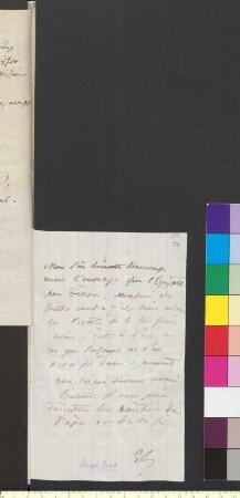 Brief von Gore, Emilie an Goethe, Johann Wolfgang von