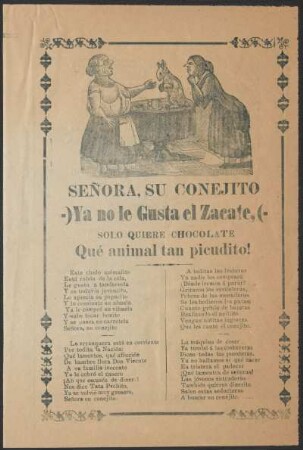 Señora, su conejito -) Ya no le Gusta el Zacate, (- solo quiere chocolate qué animal tan picudito!