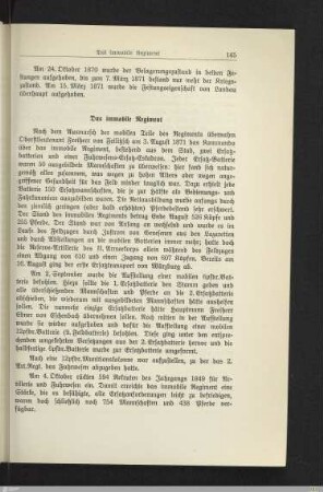 Das immobile Regiment