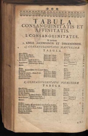 Tabula Consanguinitatis Et Affinitatis