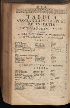 Tabula Consanguinitatis Et Affinitatis