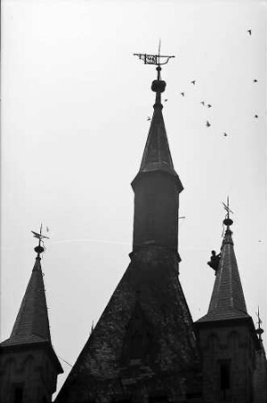 Bad Wimpfen: Dachdecker hängt am Kirchturm