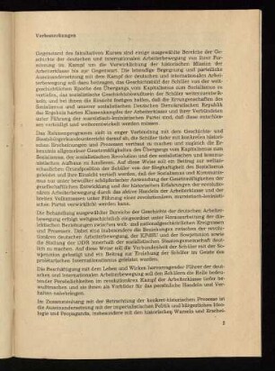 Vorbemerkungen