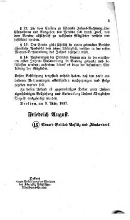 Statuten des Königlich Sächsischen Alterthumsvereins