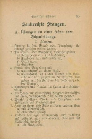 Senkrechte Stangen