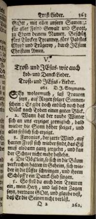 Trost- und Jesus-Lieder.
