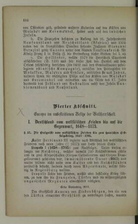 Vierter Abschnitt. Europa im unbestrittenen Besitze der Weltherrschaft