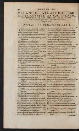 Oppiani De Venatione Libri IIII. ...