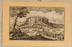Die Festung Königstein über der Elbe in der Sächsischen Schweiz von Osten