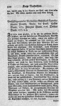 Beschäftigungen der Berlinischen Gesellschaft naturforschender Freunde. Bd.1-3.