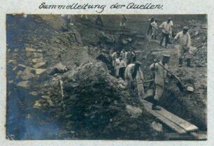 Foto der Sammelleitung der Quellen für den Wasserleitungsbau Schnierlach (Lapoutroie) - Eschelmer (Hachimette)