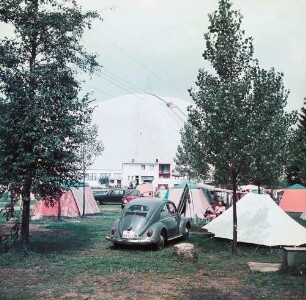 Freizeitpark Monte Kaolino. Blick zum Campingplatz