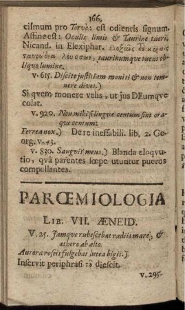 Paroemiologia Lib. VII. Aeneid.