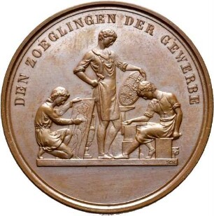 Württembergische Preismedaille der gewerblichen Fortbildungsschulen von Karl Schwenzer