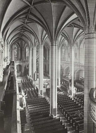 Schneeberg. Stadtkirche St. Wolfgang (1515-1540; Hans von Torgau, F. Lobwasser). Inneres nach Osten in Richtung Altar