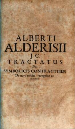Tractatus de symbolicis contractibus