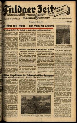 Ausgabe vom Montag, den 12. Oktober 1942.