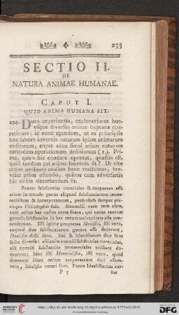 Caput I: Quid anima humana sit