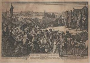Abzug der besiegten Franzosen aus Landau 1702