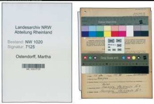 Entnazifizierung Martha Ostendorff , geb. 02.06.1909 ()